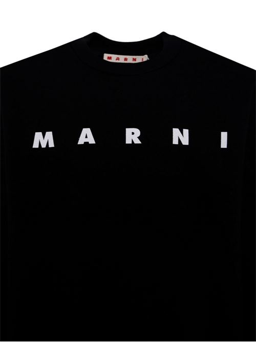 Felpa bambino unisex Marni Kids nera con logo MARNI KID | M01612M00V00M900